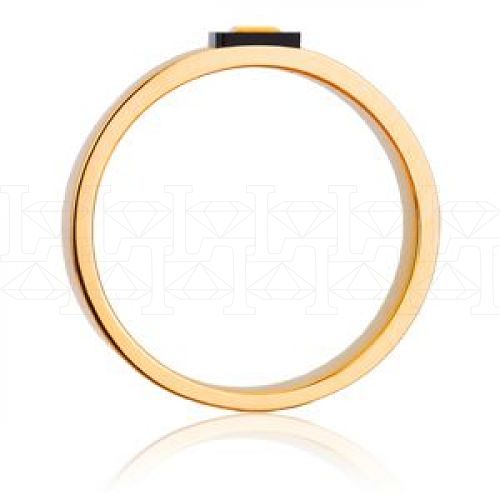 Фото - Кольцо обручальное из рыжего золота с бриллиантом из коллекции "Обручальные кольца с  одним бриллиантом" VOR.Y0070 (243)