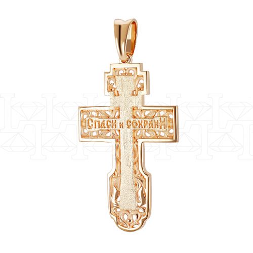 Фото - Подвеска крест из рыжего золота X1569-4651 (181)