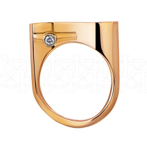 Фото - Кольцо из цветного золота с бриллиантом из коллекции "BAUHAUS" R6903-9499 (804)