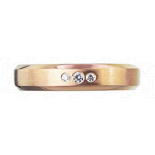 Фото - Кольцо из рыжего золота с бриллиантами из коллекции "Парные обручальные кольца" R8406-11833 (210)