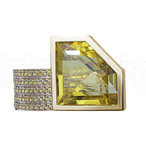 Фото - Кольцо из белого золота с цветными сапфирами из коллекции "Акварель" R7948-10959 (420)