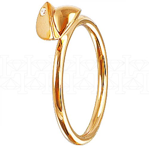 Фото - Кольцо из рыжего золота с бриллиантом R4299-5077 (809)