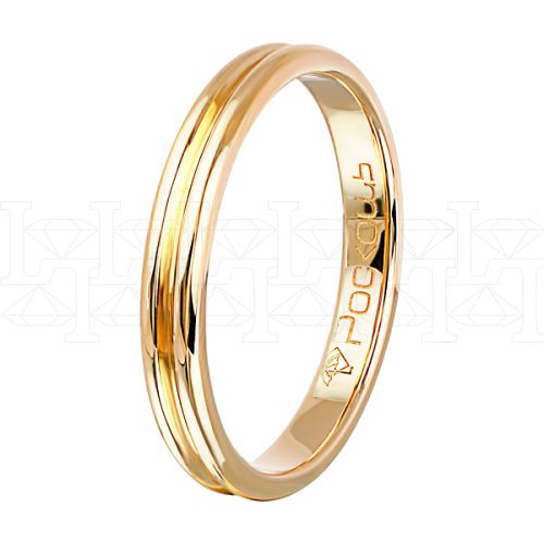 Фото - Кольцо обручальное из белого золота с бриллиантом из коллекции "Парные обручальные кольца" R4165-4836 (210)