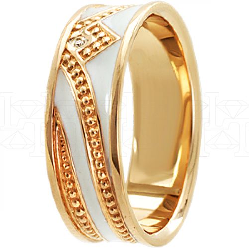 Фото - Кольцо из рыжего золота с бриллиантами из коллекции "Скань" R2325-3206 (915)