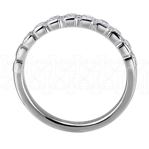 Фото - Кольцо из белого золота с бриллиантами из коллекции "Обручальные кольца с дорожкой" R6207-9139 (241)