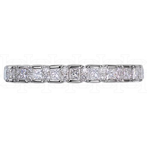 Фото - Кольцо из белого золота с бриллиантами из коллекции "Обручальные кольца с дорожкой" R6207-9139 (241)