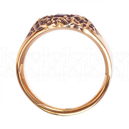 Фото - Кольцо из рыжего золота с сапфиром и бриллиантами из коллекции "Современные" R3432-4486 (332)