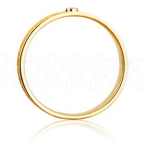 Фото - Кольцо обручальное из желтого золота с бриллиантом из коллекции "Парные обручальные кольца" VDR.A2976 (210)