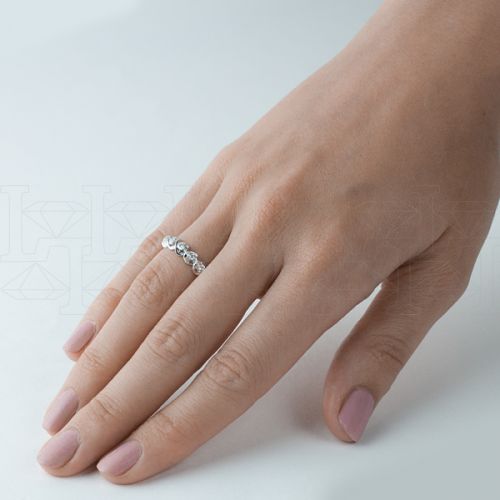 Фото - Кольцо из белого золота с бриллиантами из коллекции "Обручальные кольца с дорожкой" R3186-5183 (241)