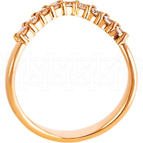 Фото - Кольцо обручальное из белого золота с бриллиантами из коллекции "Обручальные кольца с дорожкой" R3170-3989 (241)