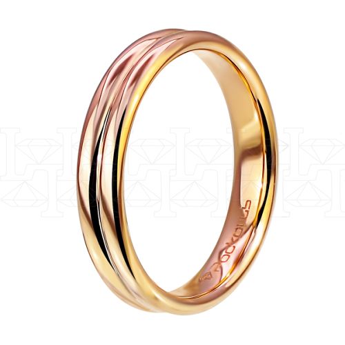 Фото - Кольцо из рыжего золота из коллекции "Парные обручальные кольца" R8410-11839 (210)