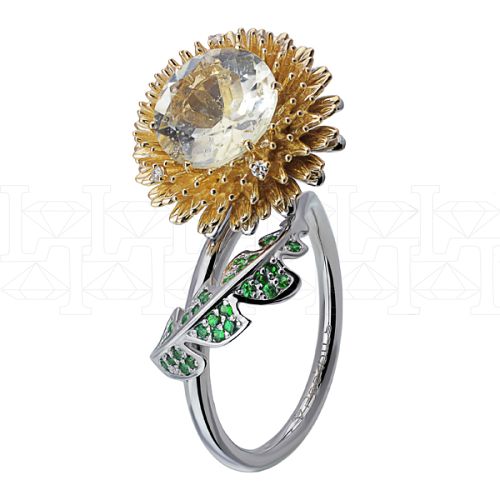 Фото - Кольцо из цветного золота с бриллиантами из коллекции "Русское поле" R8320-11665 (715)