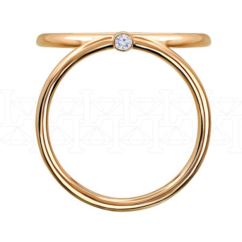 Фото - Кольцо из рыжего золота с бриллиантом R8522-12037 (807)