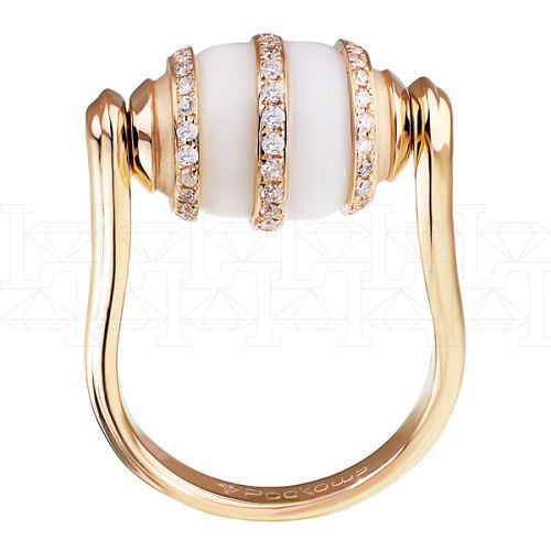 Фото - Кольцо из рыжего золота с бриллиантами из коллекции "Chrysler Building" R4757-5941 (721)