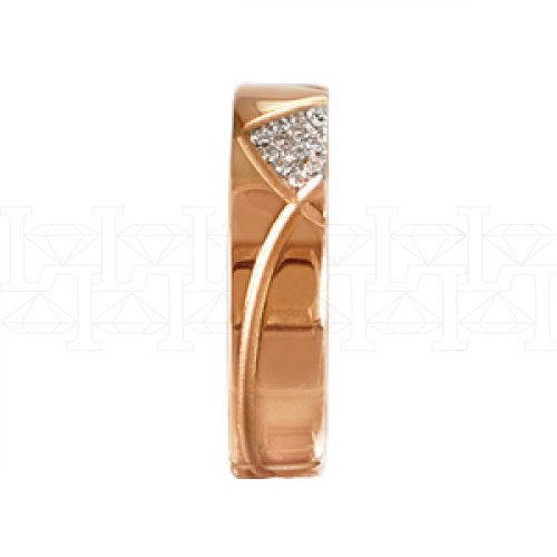 Фото - Кольцо обручальное из белого золота с бриллиантами из коллекции "Парные обручальные кольца" R4009-4747 (210)