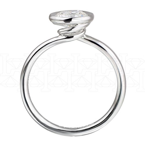 Фото - Кольцо из белого золота с бриллиантом из коллекции "Помолвка" R5291-6495 (512)