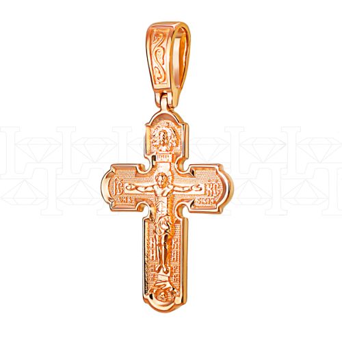 Фото - Крест из рыжего золота X8571-12141 (181)