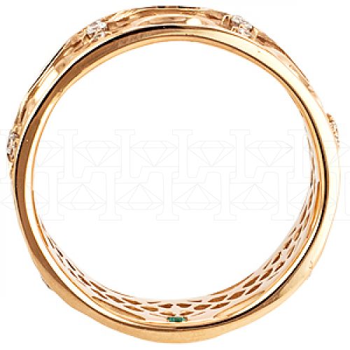 Фото - Кольцо из рыжего золота с бриллиантами из коллекции "Готика" R2698-3548 (773)