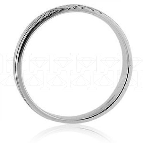 Фото - Кольцо обручальное из белого золота с бриллиантом из коллекции "Обручальные кольца с  одним бриллиантом" VDR.A2953 (243)