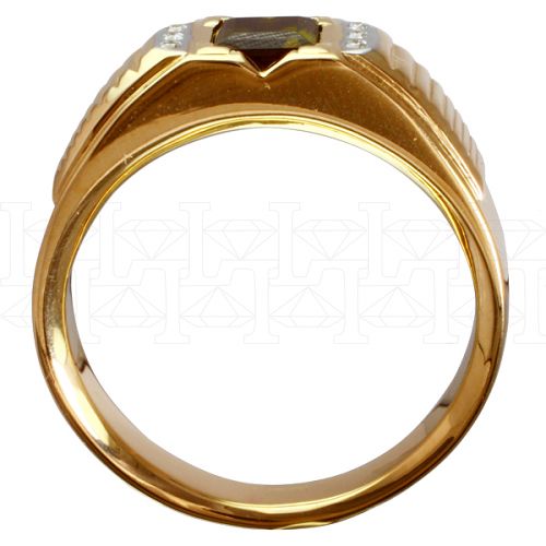 Фото - Кольцо из желтого золота с турмалином и бриллиантами из коллекции "Талисман" R1777-4614 (331)