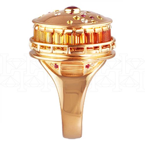 Фото - Кольцо из рыжего золота с бриллиантами из коллекции "Побережье" R3463-4332 (480)