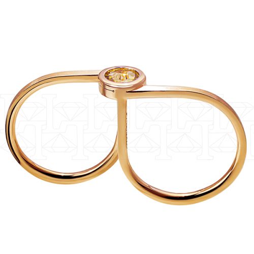 Фото - Кольцо из рыжего золота с гелиодором из коллекции "Серпантин" R8016-11065 (811)