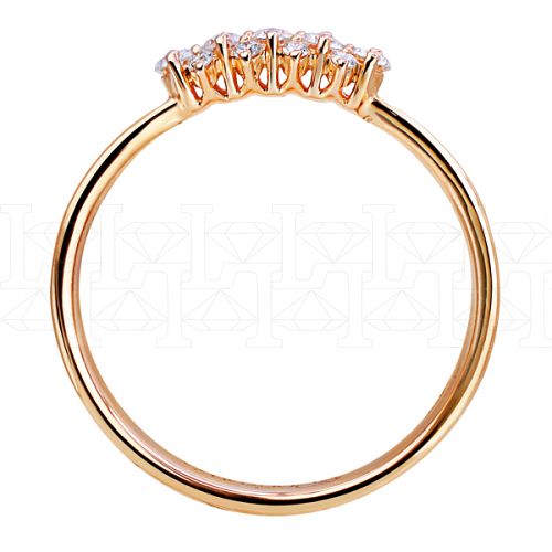Фото - Кольцо из рыжего золота с бриллиантами из коллекции "Обручальные кольца с дорожкой" R3751-4445 (241)