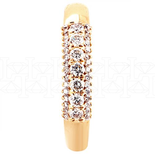 Фото - Кольцо обручальное из белого золота с бриллиантами из коллекции "Обручальные кольца с дорожкой" R3161-3880 (241)