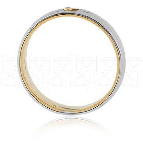 Фото - Кольцо двойное из цветного золота с бриллиантом из коллекции "Двойные обручальные кольца" VDR.A2696 (242)