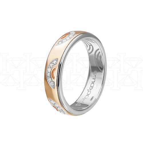Фото - Кольцо обручальное из цветного золота с бриллиантами из коллекции "Парные обручальные кольца" R4183-5009 (210)