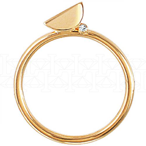 Фото - Кольцо из рыжего золота с бриллиантом R4294-5058 (809)
