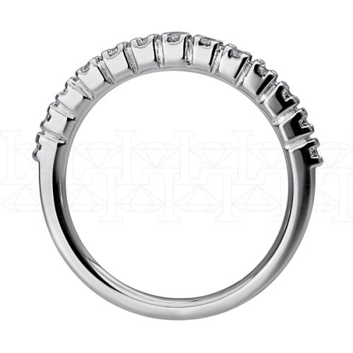 Фото - Кольцо из белого золота с бриллиантами из коллекции "Обручальные кольца с дорожкой" R1846-9693 (241)