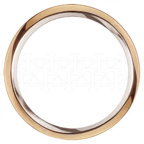 Фото - Кольцо двойное из рыже-белого золота с бриллиантами из коллекции "Двойные обручальные кольца" R341-1882 (242)