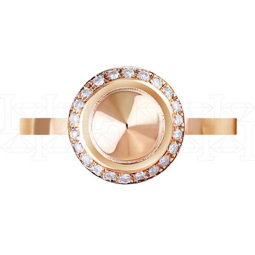 Фото - Кольцо из рыжего золота с бриллиантами из коллекции "Chrysler Building" R4799-5983 (721)