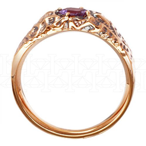 Фото - Кольцо из рыжего золота с сапфиром из коллекции "Современные" R3432-4311 (332)