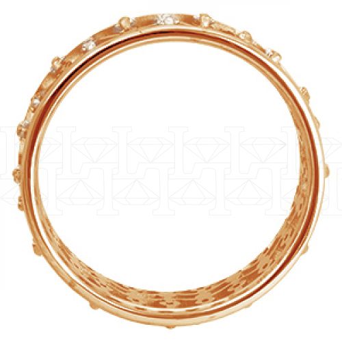 Фото - Кольцо из рыжего золота с бриллиантами из коллекции "Готика" R2707-3557 (773)
