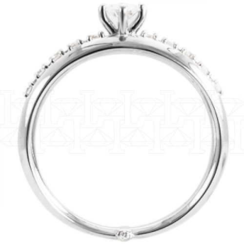 Фото - Кольцо из белого золота с бриллиантом из коллекции "Помолвка" R3122-3801 (515)