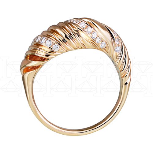 Фото - Кольцо из белого золота с бриллиантами из коллекции "Чистая линия" R4826-6138 (781)