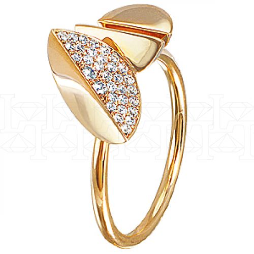 Фото - Кольцо из рыжего золота с бриллиантами R4300-5061 (809)