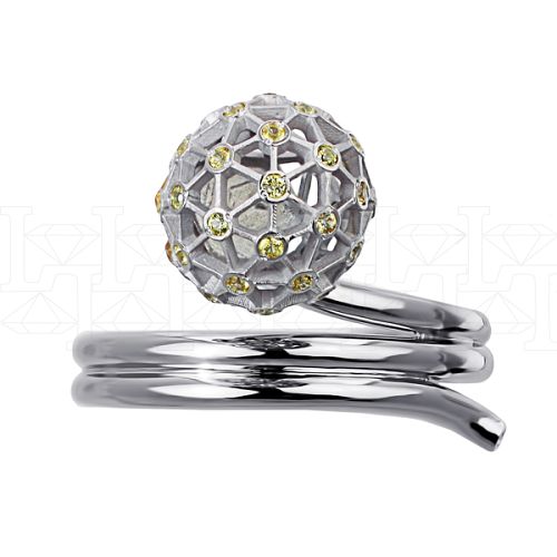 Фото - Кольцо из белого золота с бриллиантом из коллекции "Русское поле" R8179-11414 (715)