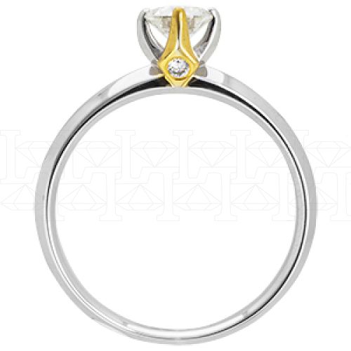 Фото - Кольцо из цветного золота с бриллиантом из коллекции "Помолвка" R3130-3809 (513)