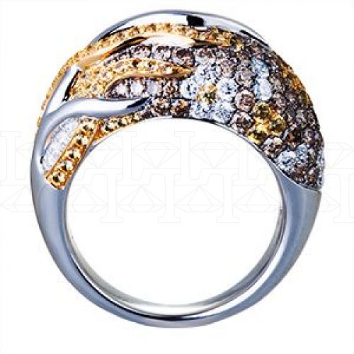 Фото - Кольцо из белого золота с бриллиантами из коллекции "Чистая линия" R16878 (791)