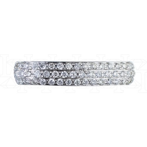 Фото - Кольцо треугольное из белого золота с бриллиантами из коллекции "Обручальные кольца с дорожкой" R6896-9482 (241)