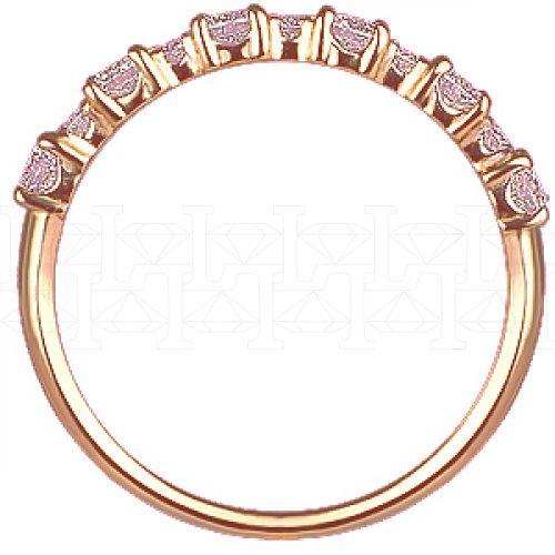 Фото - Кольцо обручальное из рыжего золота с бриллиантами из коллекции "Обручальные кольца с дорожкой" R3162-4248 (241)