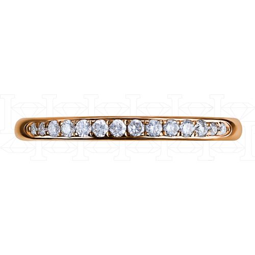 Фото - Кольцо из рыжего золота с бриллиантами из коллекции "Обручальные кольца с дорожкой" R8079-11167 (241)