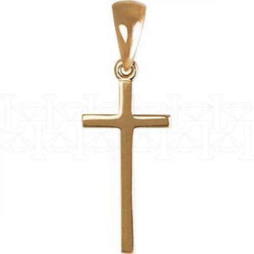 Фото - Подвеска крест из рыжего золота X2642-3052 (181)