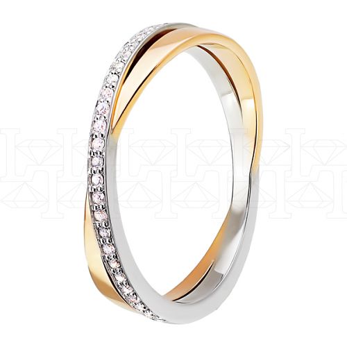 Фото - Кольцо из цветного золота с бриллиантами из коллекции "Парные обручальные кольца" R4141-5185 (210)