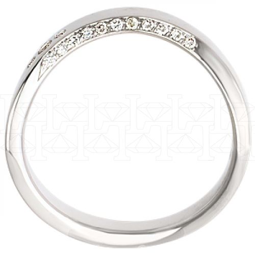 Фото - Кольцо обручальное из рыжего золота с бриллиантом из коллекции "Обручальные кольца с дорожкой" R3193-3988 (241)
