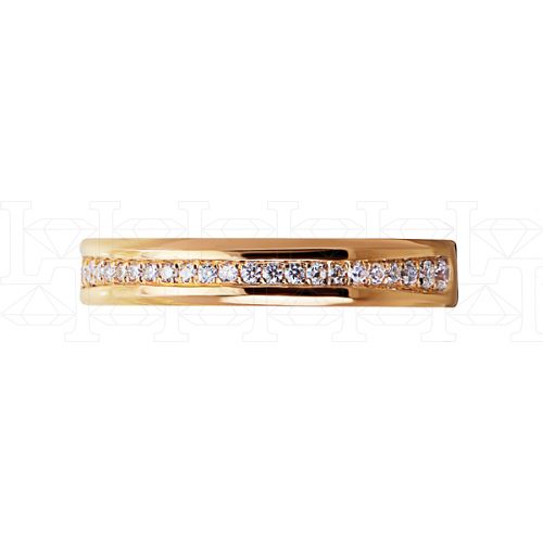 Фото - Кольцо из белого золота с бриллиантами из коллекции "Парные обручальные кольца" R4993-7472 (210)