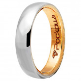 Кольцо двойное из цветного золота с бриллиантом из коллекции "Двойные обручальные кольца" W5474500 (242)